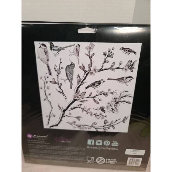 NEW Springtime Decor Stamp SET Redesign With Prima Birds Flowers Branches - Picture 6 of 6